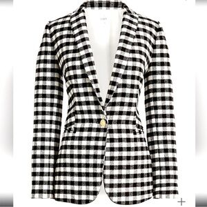 JCrew Buffalo Check Wool-Blend Blazer SZ 4